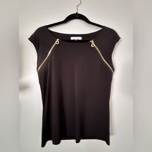 Calvin Klein Black Top with Gold Details